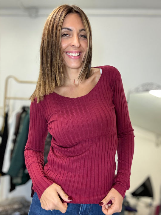 Il pull basico con le costine