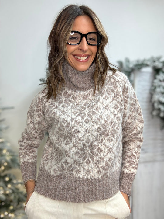 Il pull coi fiocchi di neve