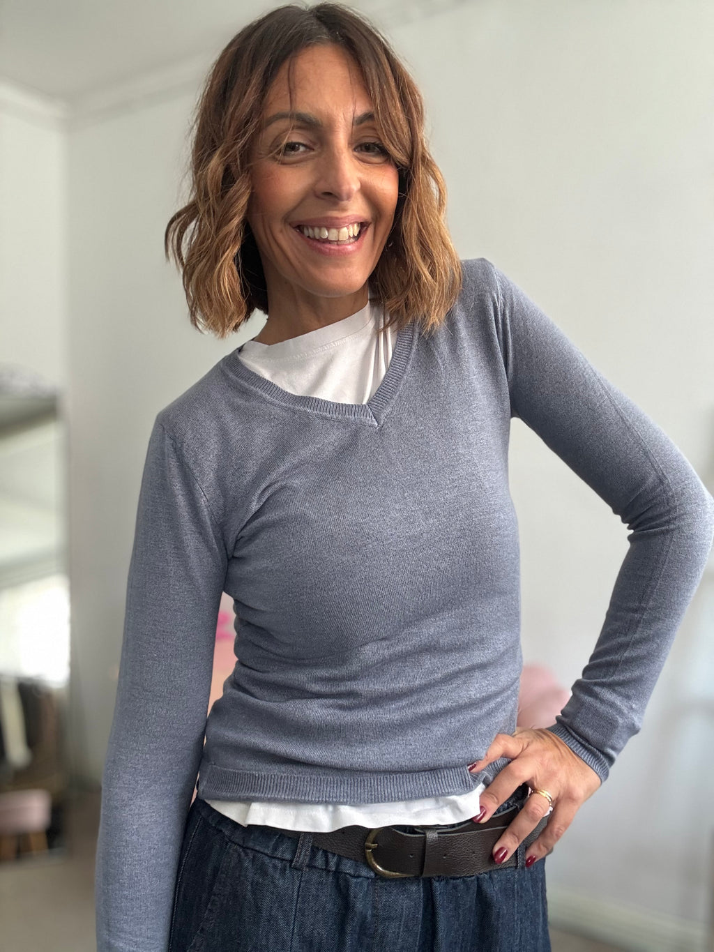 Il pull con la V