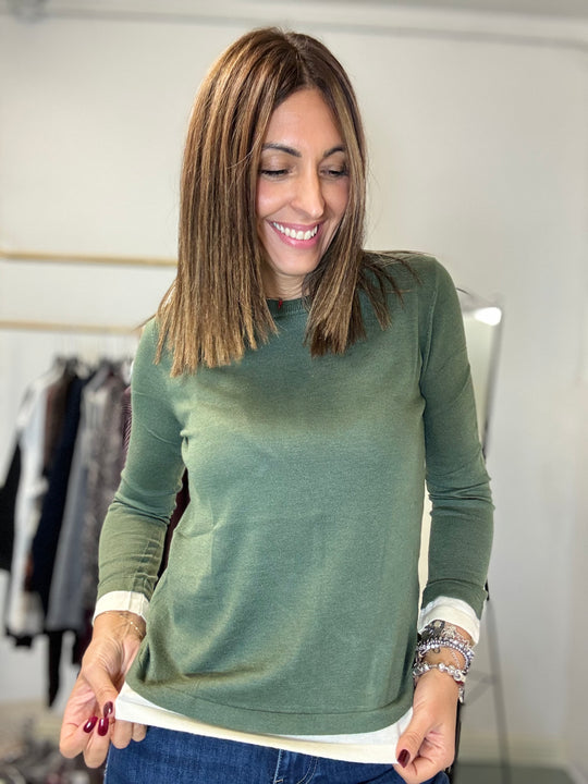 Il pull leggero sovrapposto