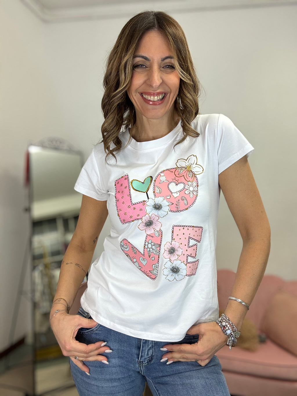 T-shirt Love cartoon