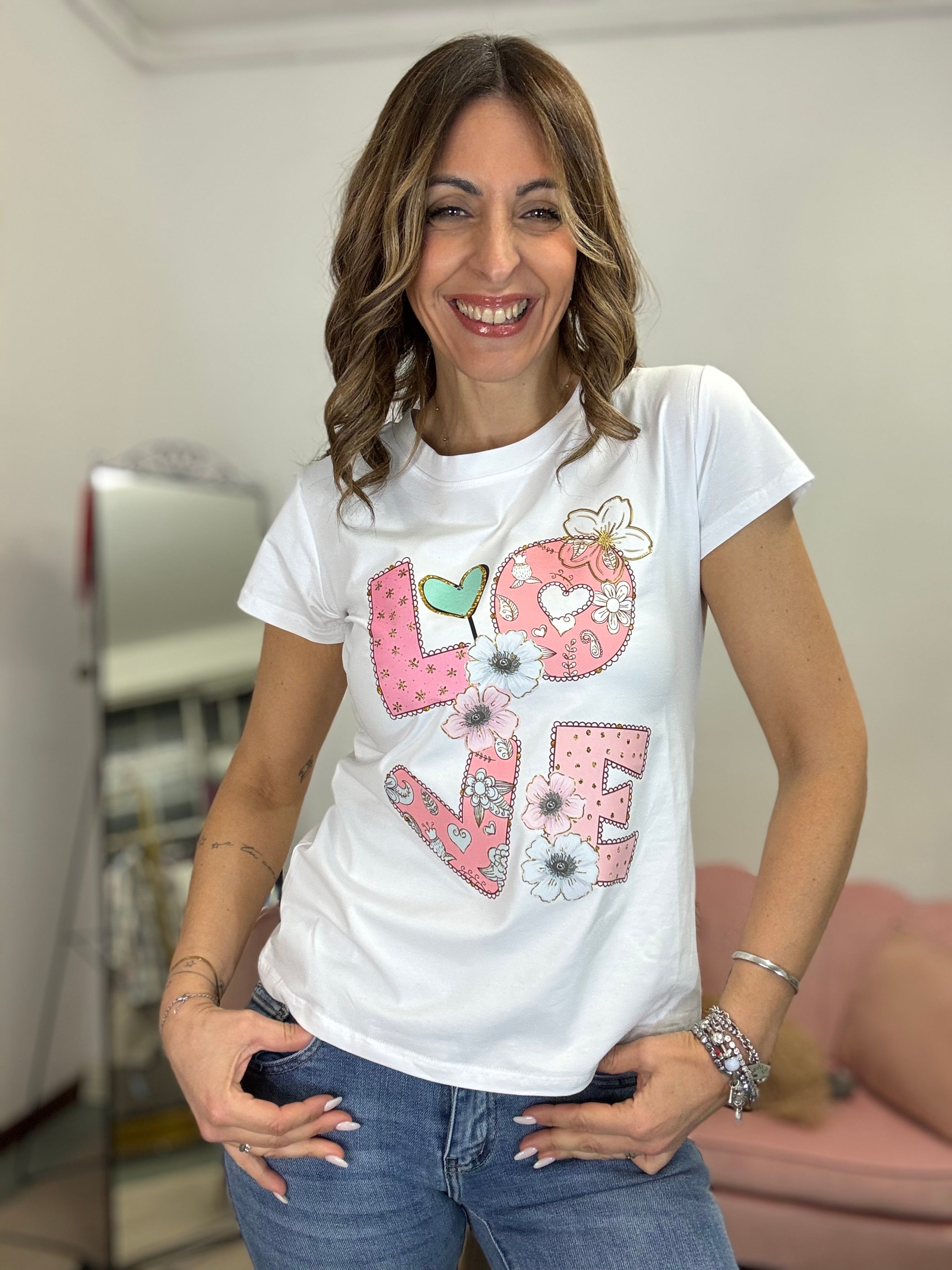 T-shirt Love cartoon