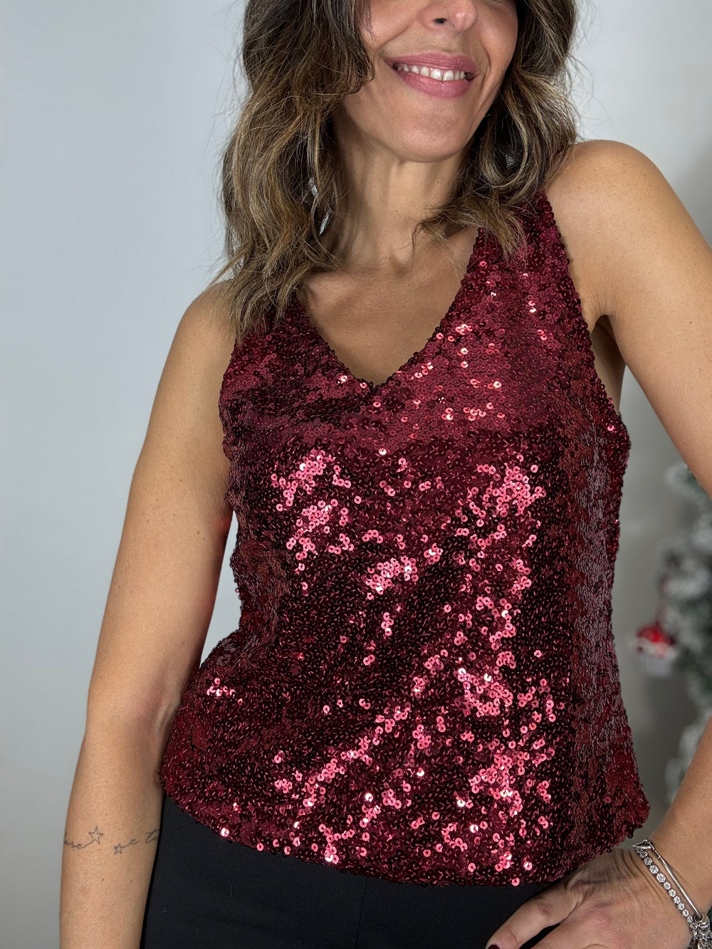 La canotta paillettes in tanti colori