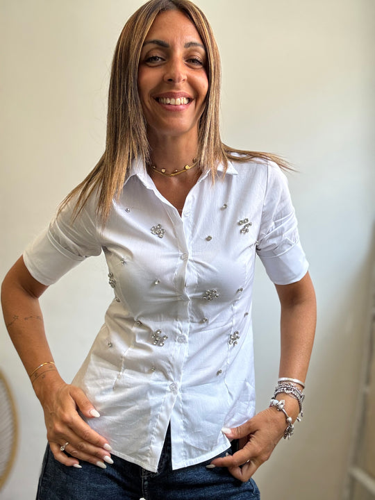 La camicia Klara con gli strasse