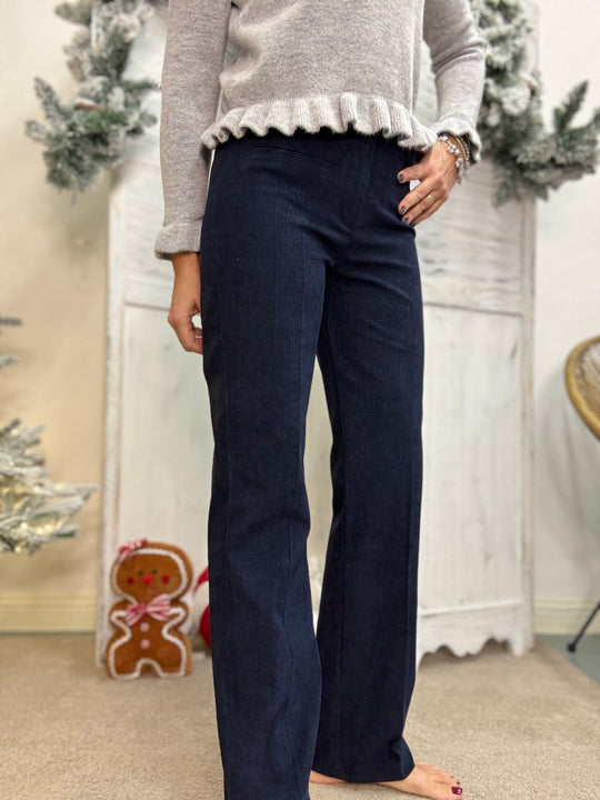 Pantalone zampetta in velluto