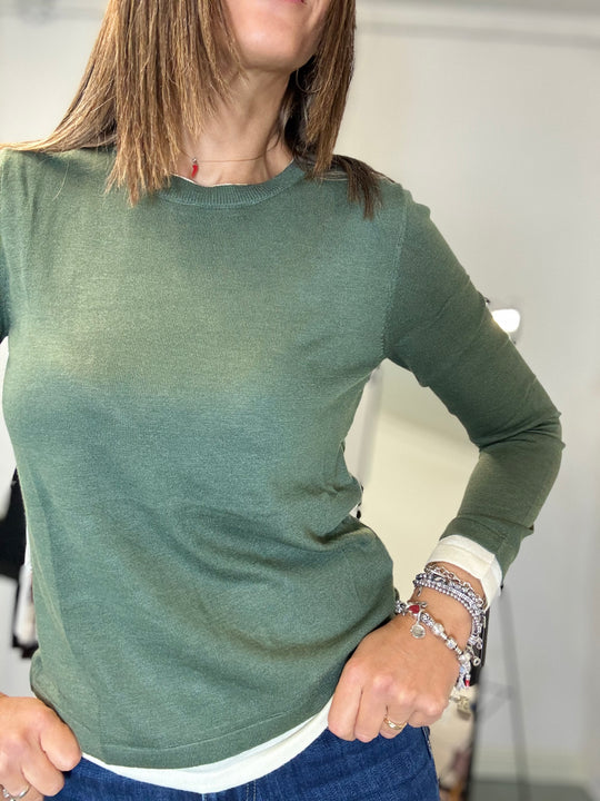Il pull leggero sovrapposto