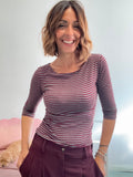 La t-shirt 3/4 a righe