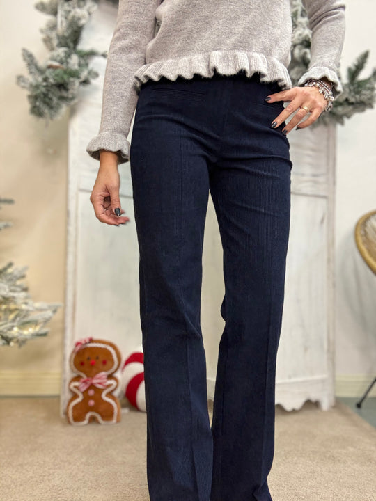 Pantalone zampetta in velluto