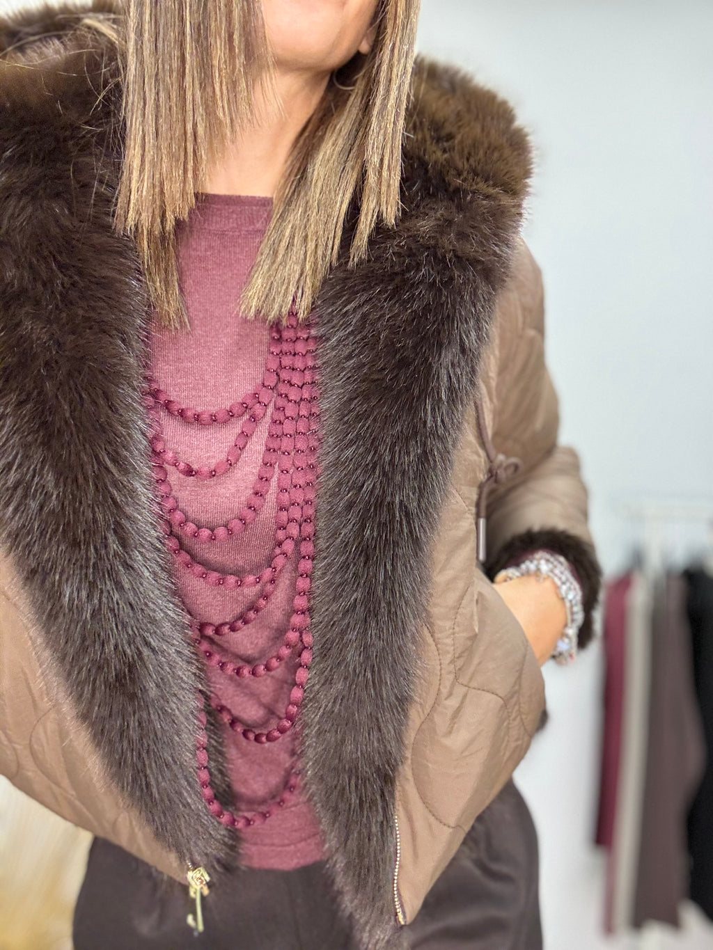 Il trapuntino reversibile con l ecopelliccia