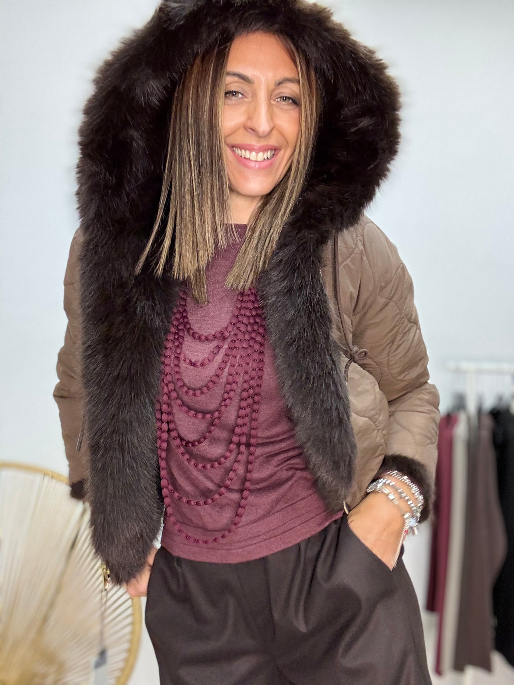 Il trapuntino reversibile con l ecopelliccia