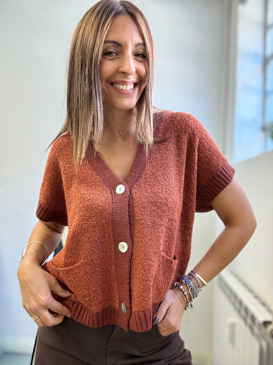 Il cardigan boucle