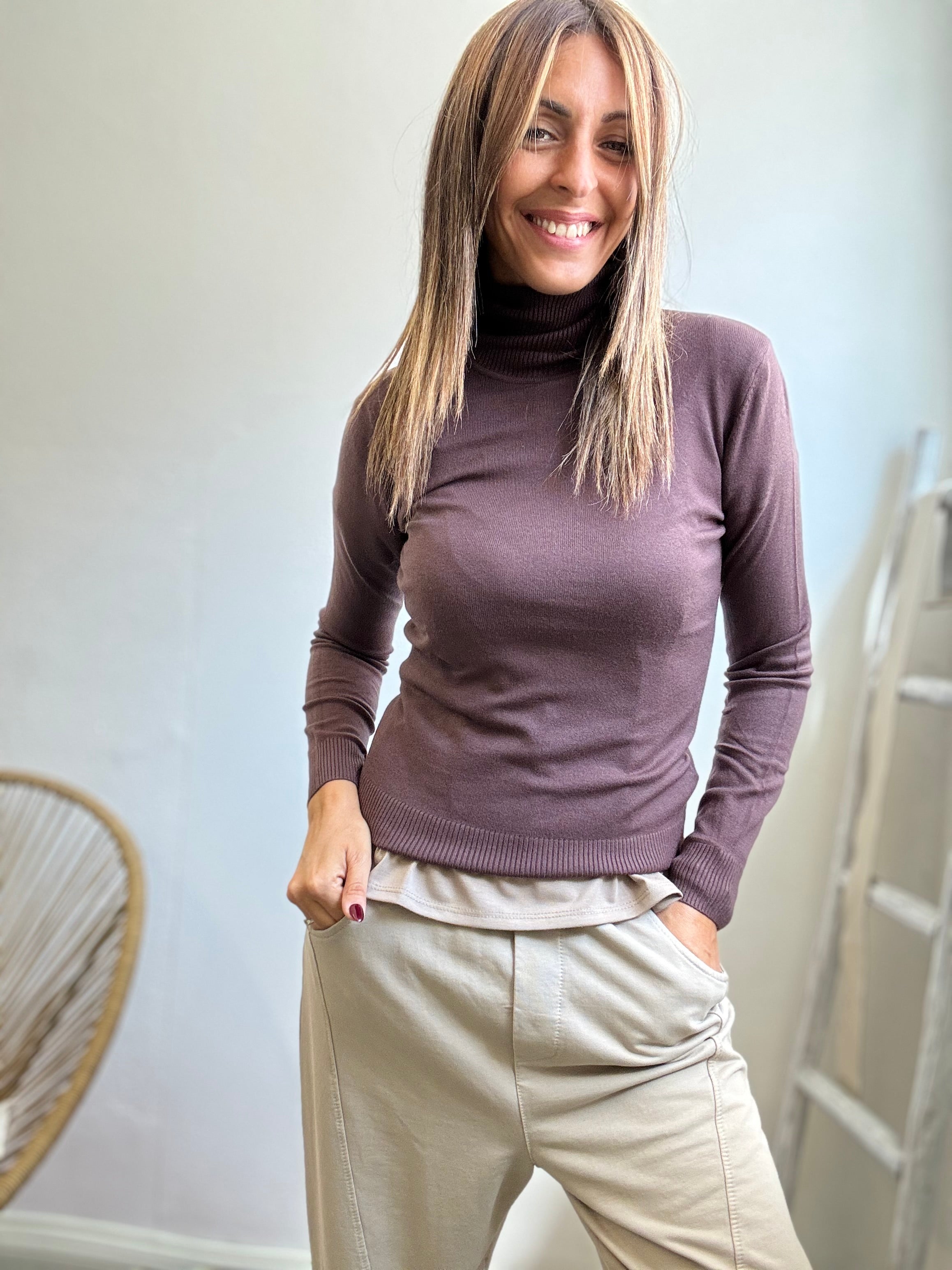 Il dolcevita leggero basico ( in 15 colori )