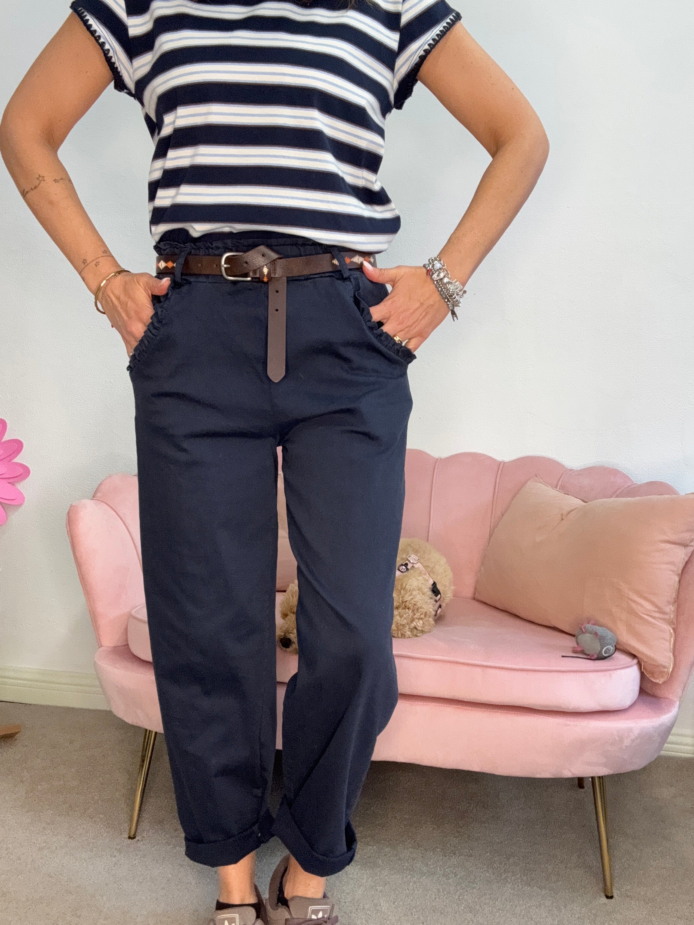 Il pantalone cotone caramella