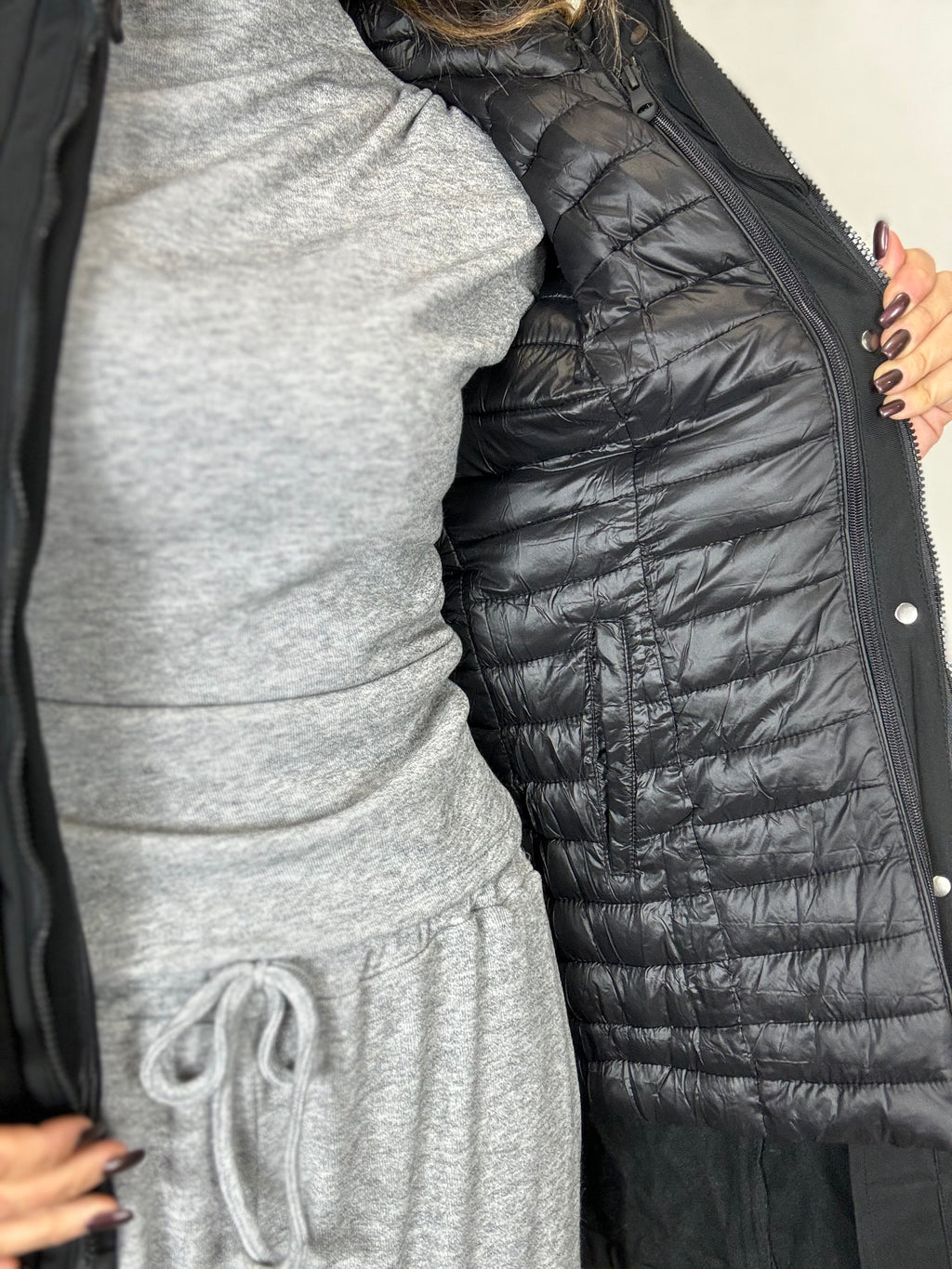 Il giaccone 3 in 1 ( in nero blu e ghiaccio )