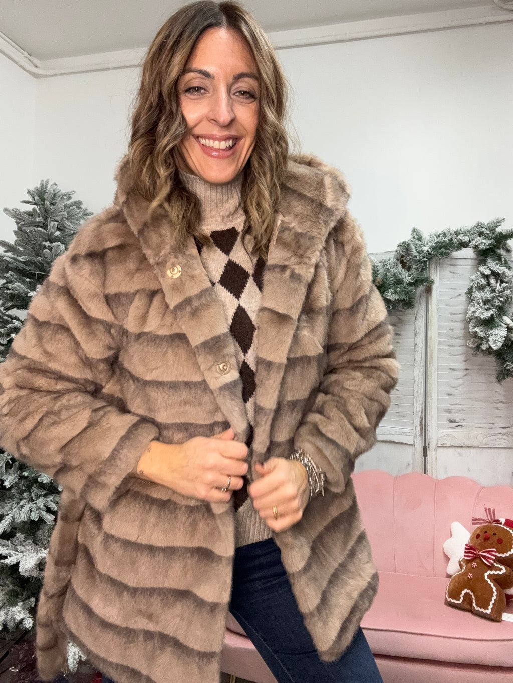 L’ecopelliccia tortora