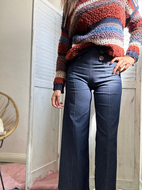 Il jeans 3/4 vita alta