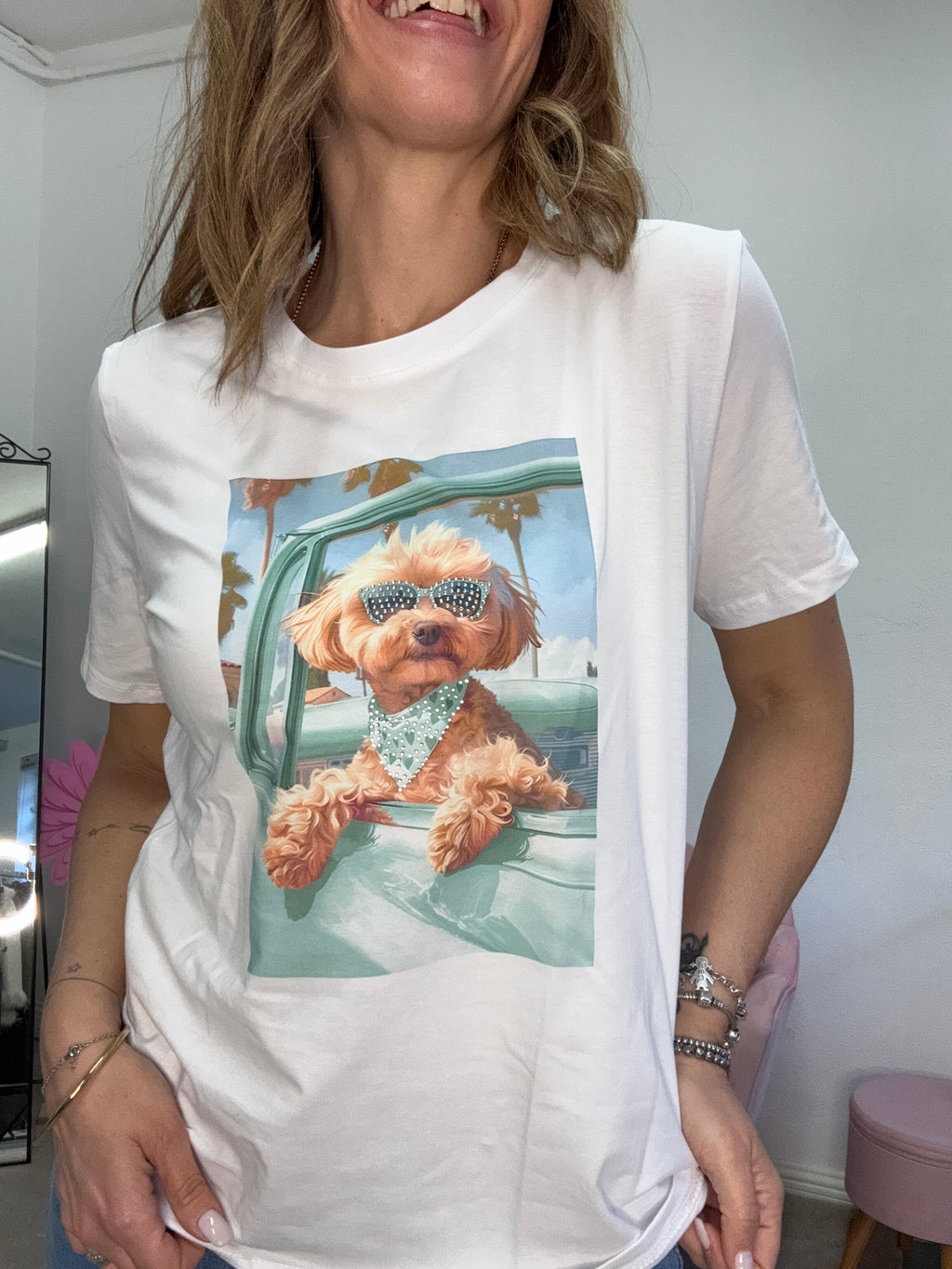 La t-shirt Mabi on holiday