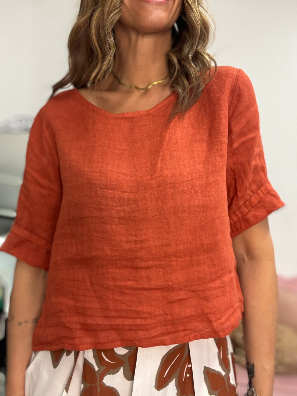 La blusa Lino scatoletta