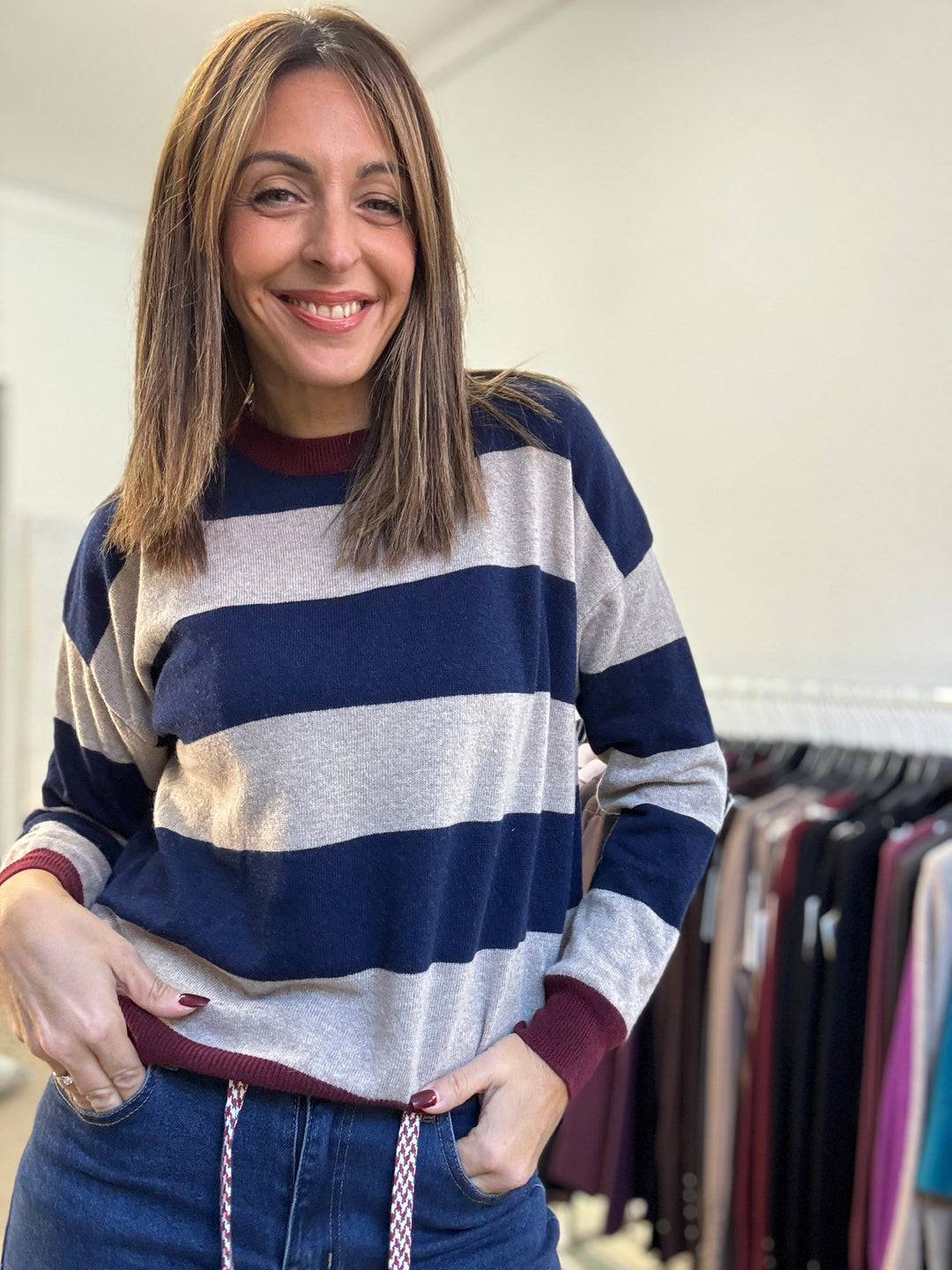 Il pull Sofi col cachemire e le Rigone