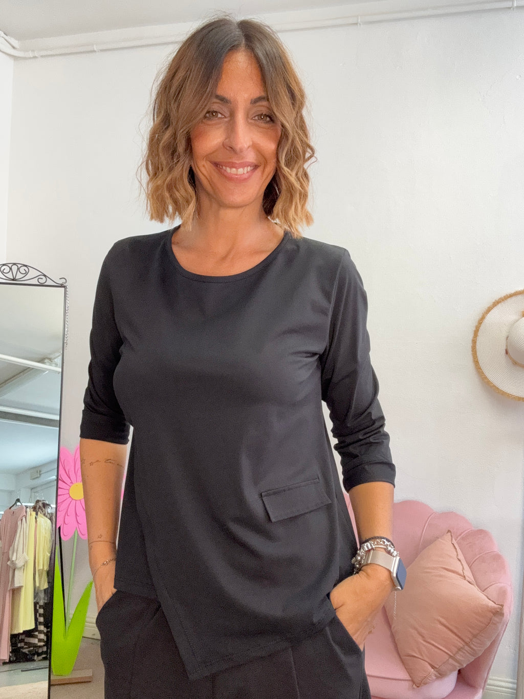 La t-shirt dal taglio irregolare