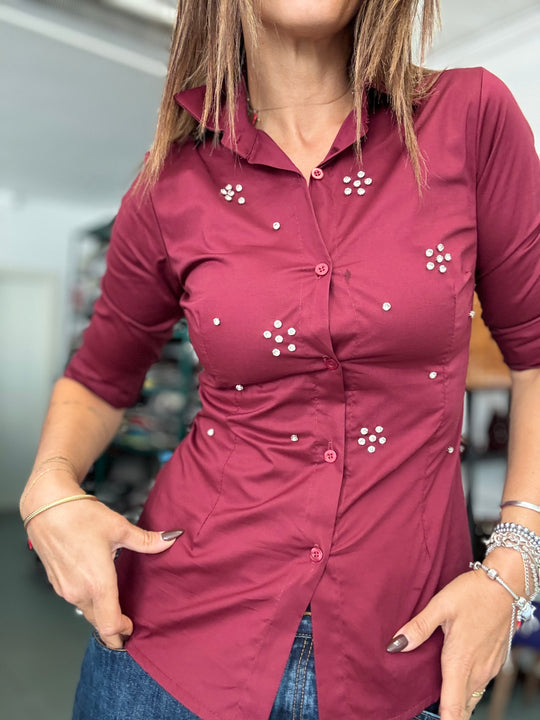Camicia con gli strasse