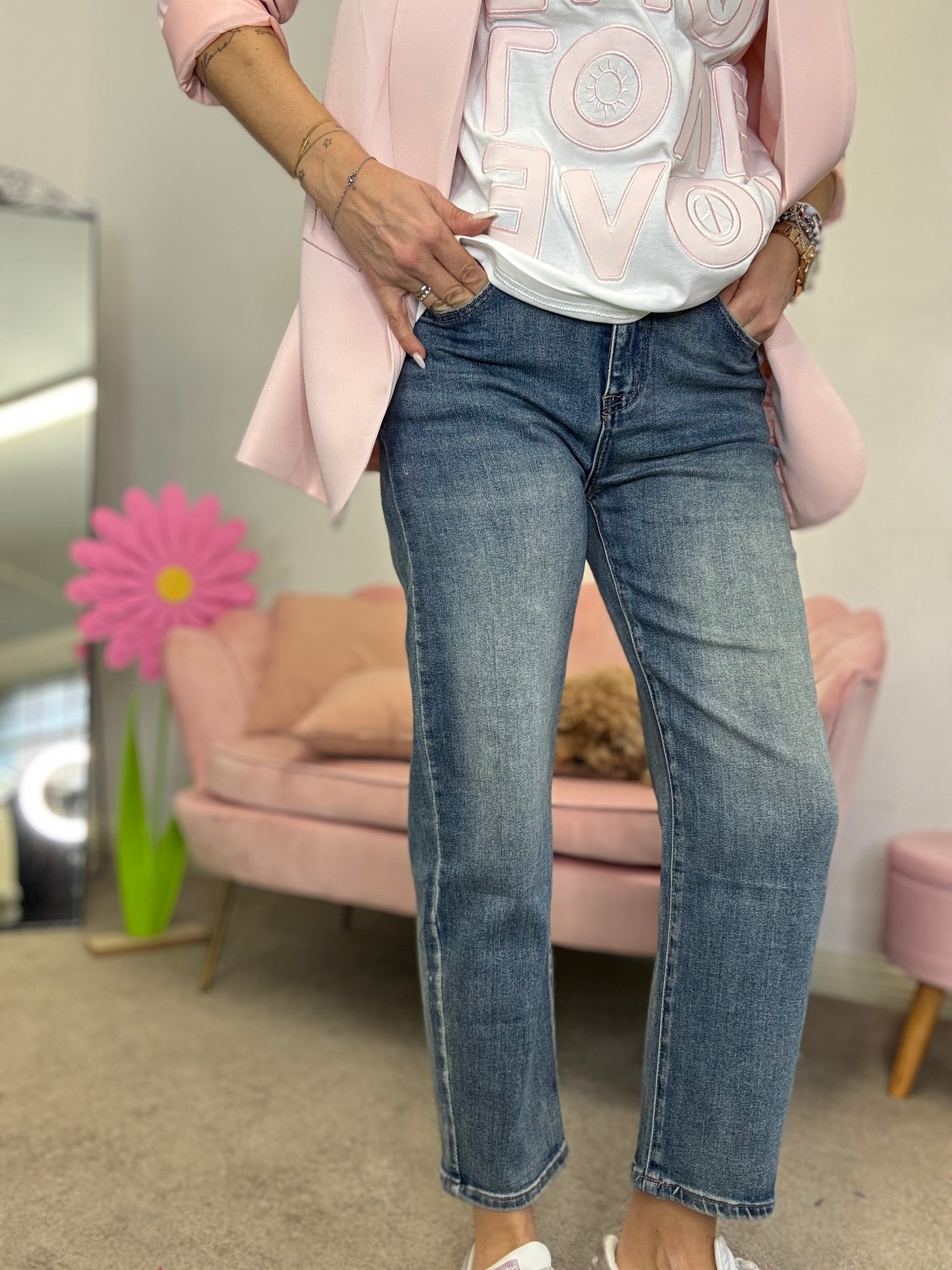 Il jeans regular tubolare