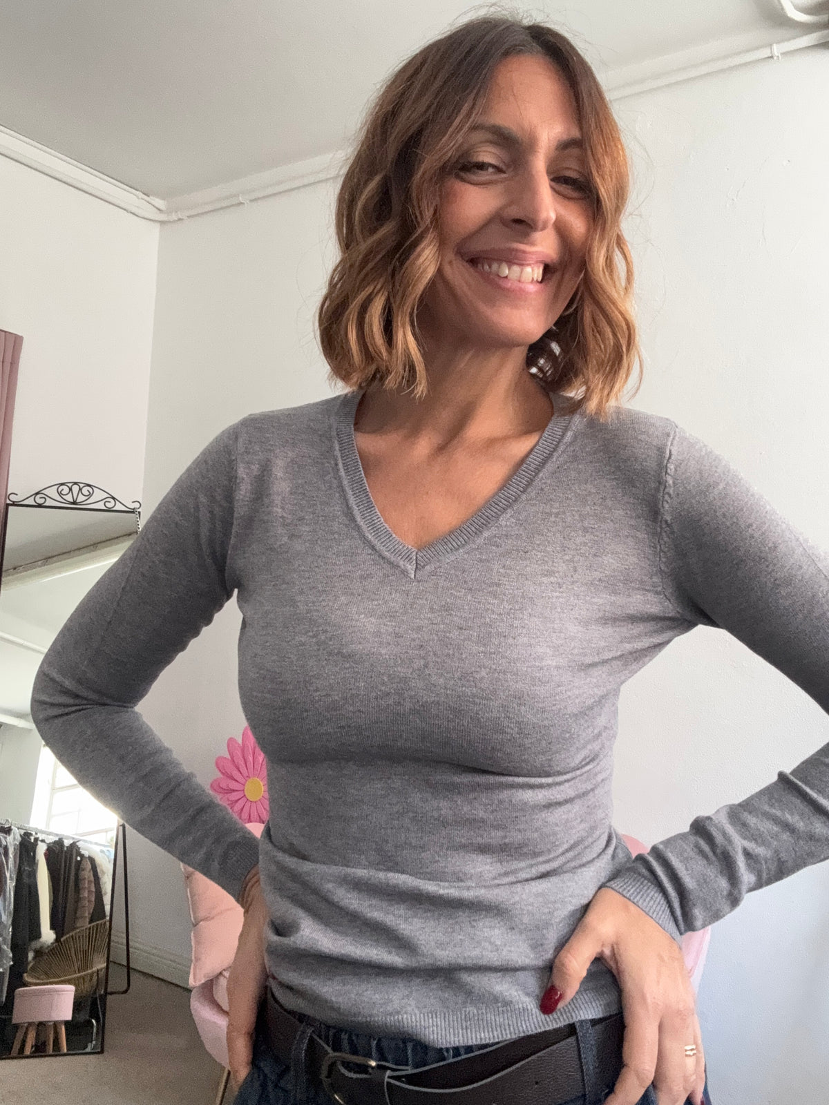 Il pull con la V