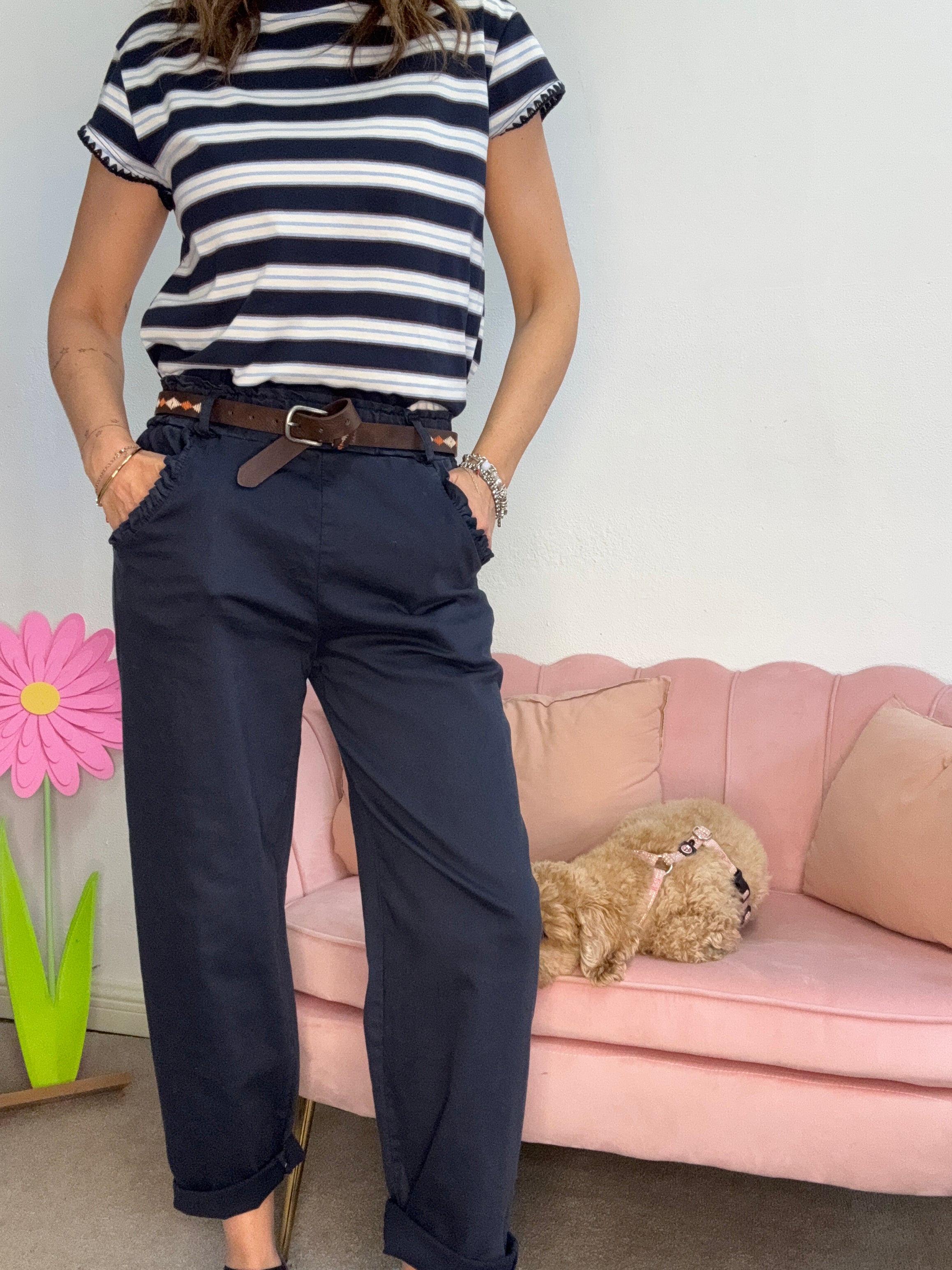 Il pantalone cotone caramella