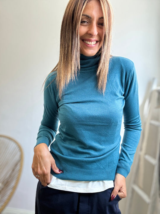 Il dolcevita leggero basico ( in 15 colori )