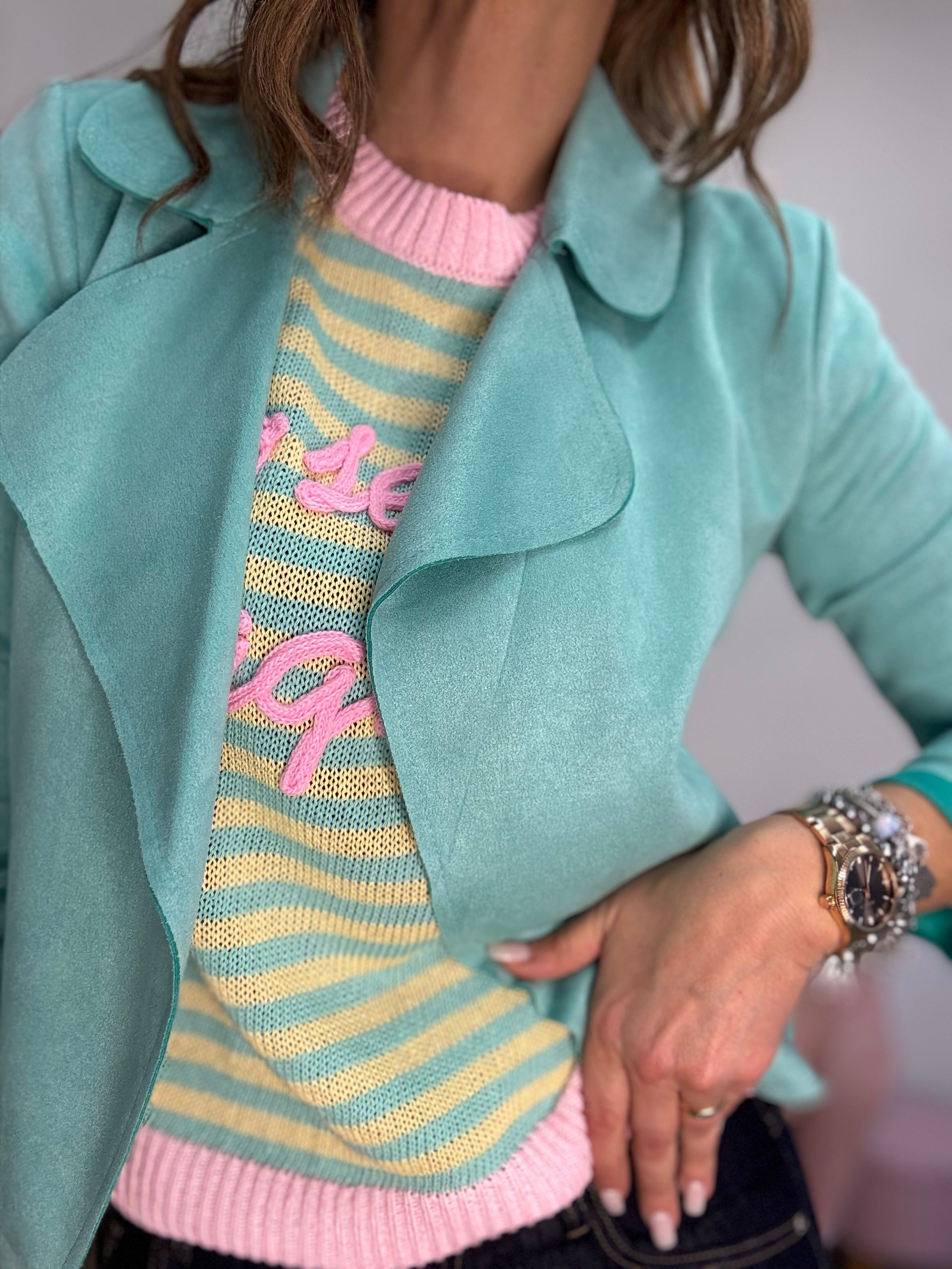 La giacchina alcantara senza zip