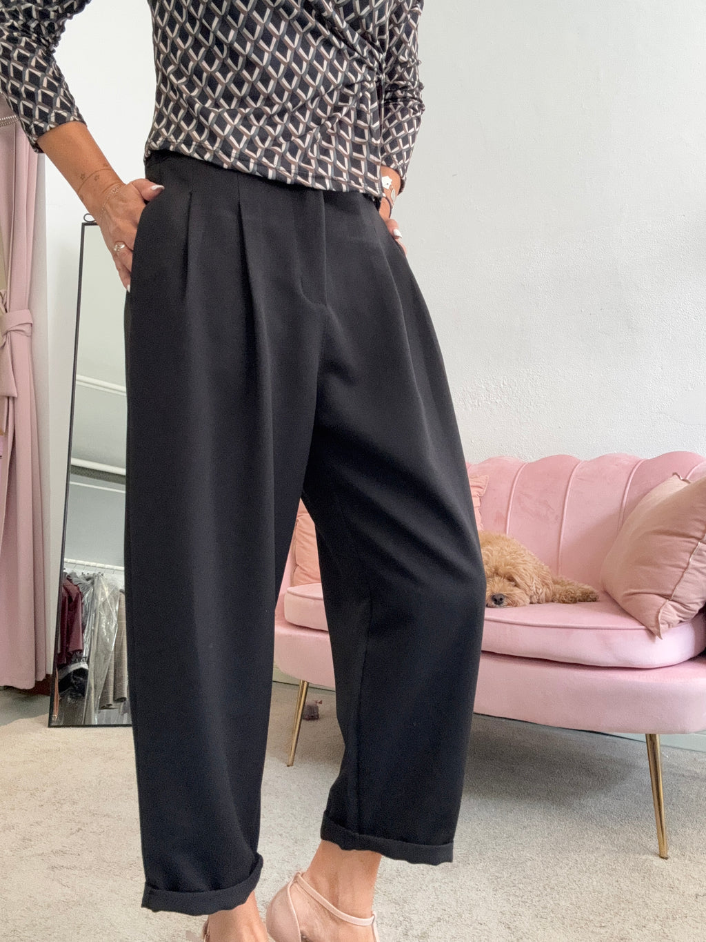 Il pantalone Aladin tinta unita