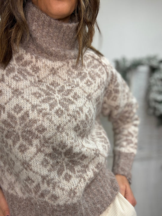 Il pull coi fiocchi di neve