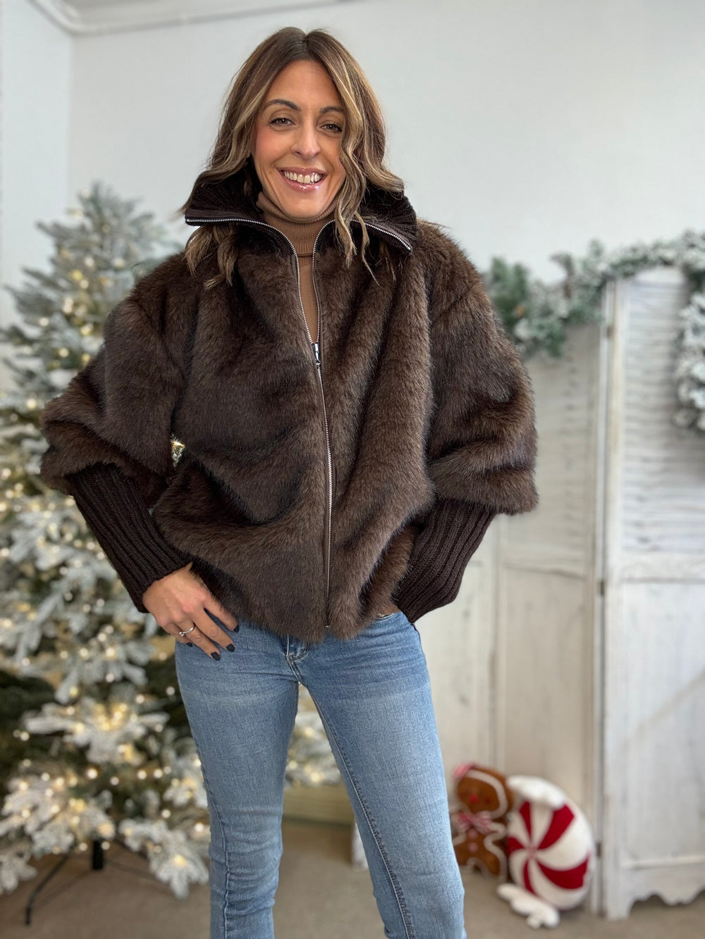 La felpona chic dí ecopelliccia