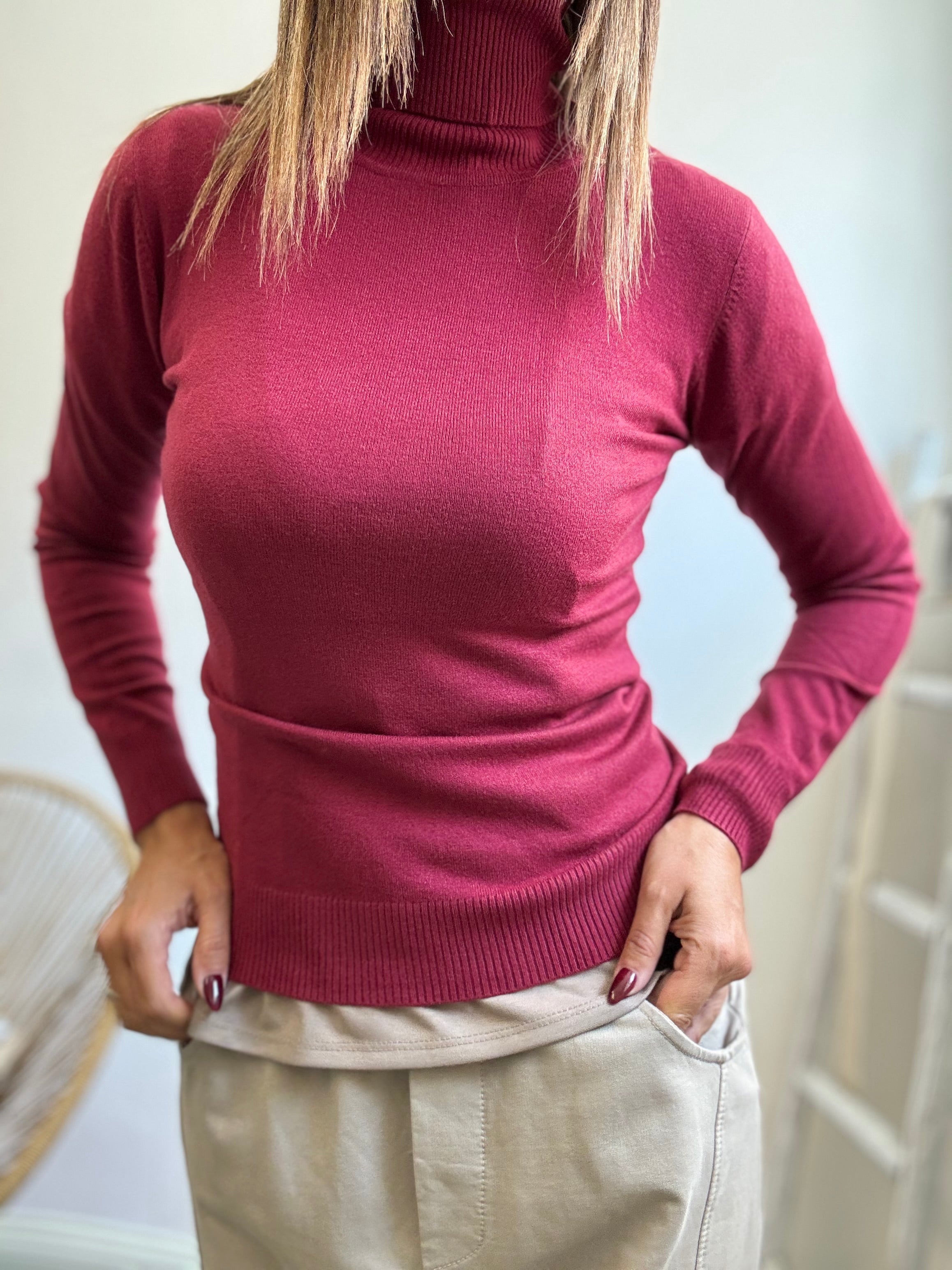 Il dolcevita leggero basico ( in 15 colori )