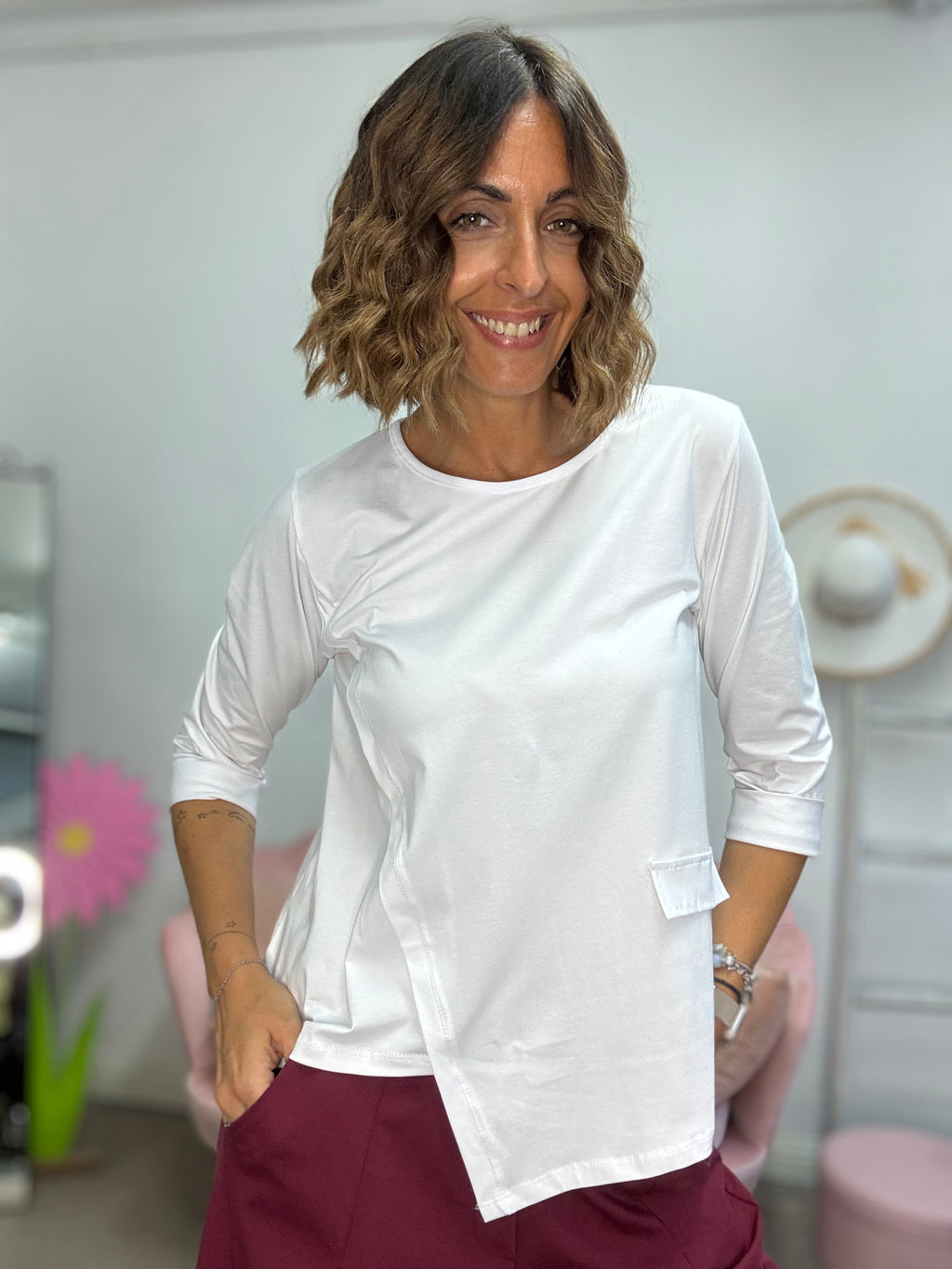La t-shirt dal taglio irregolare