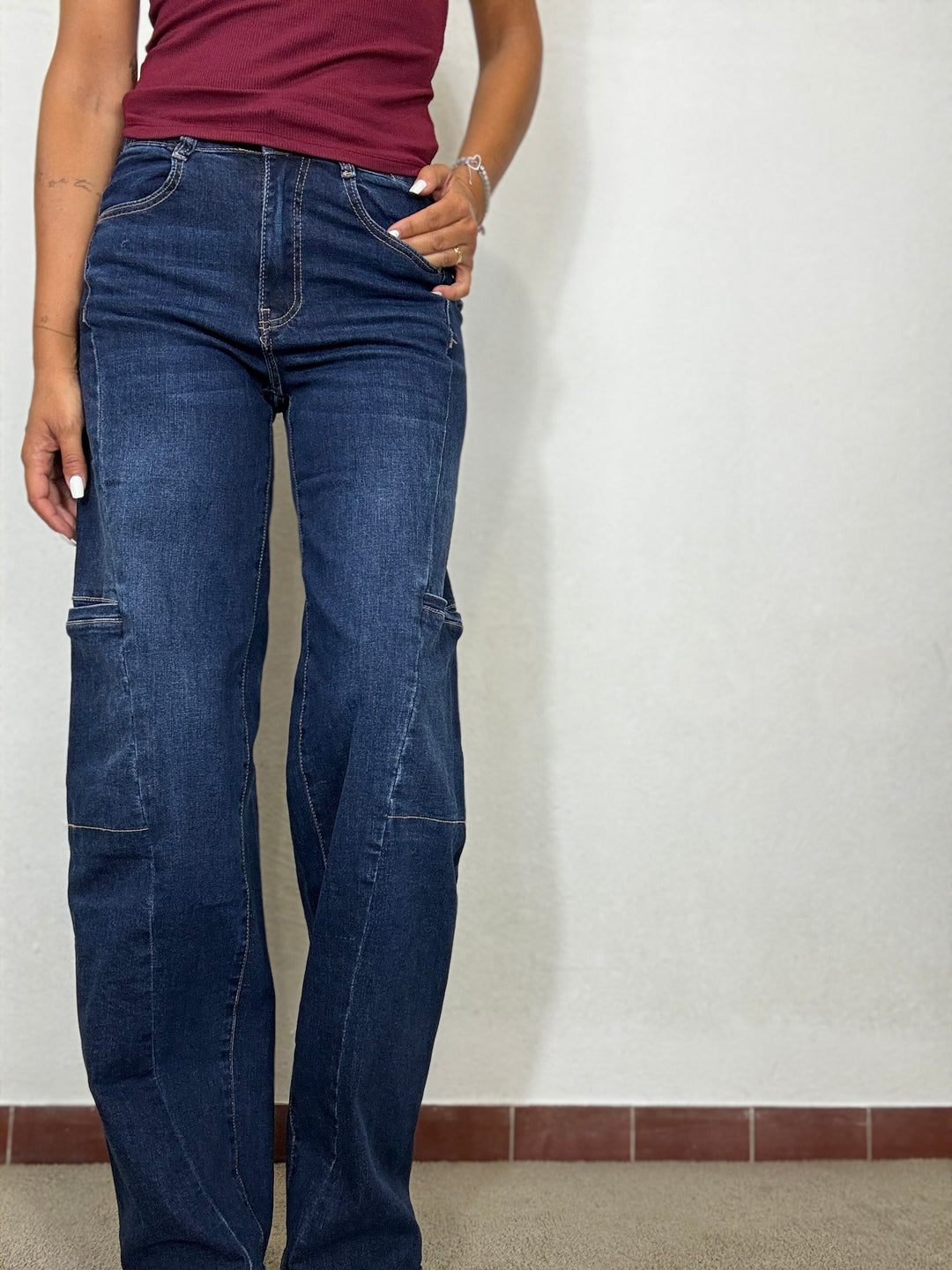 Jeans cargo woman