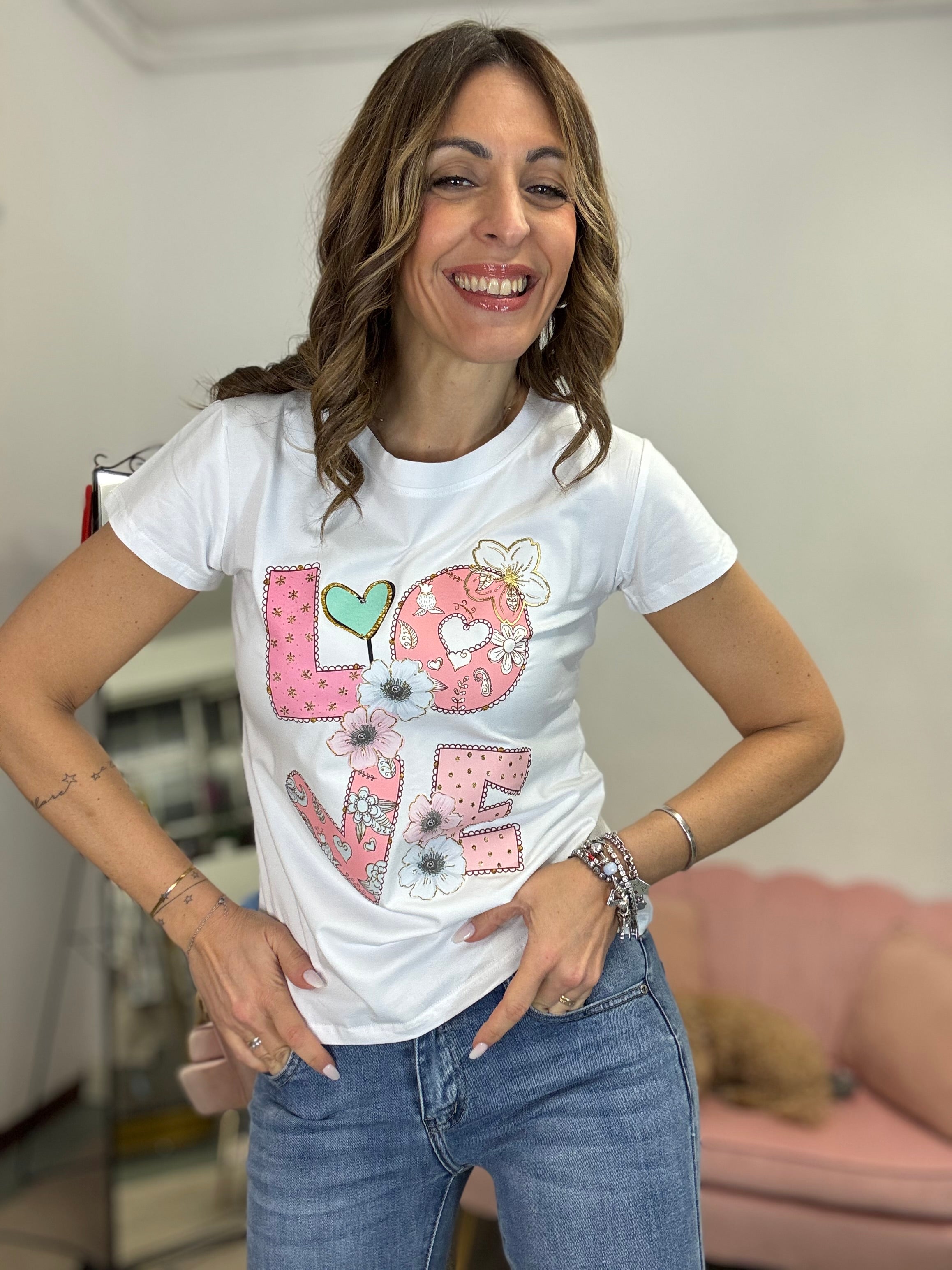 T-shirt Love cartoon