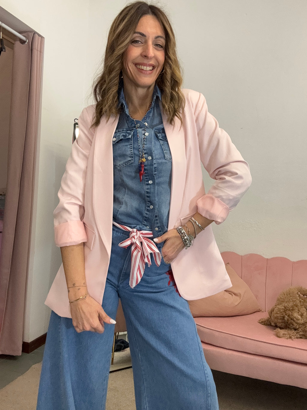 La giacca foderata senza bottoni