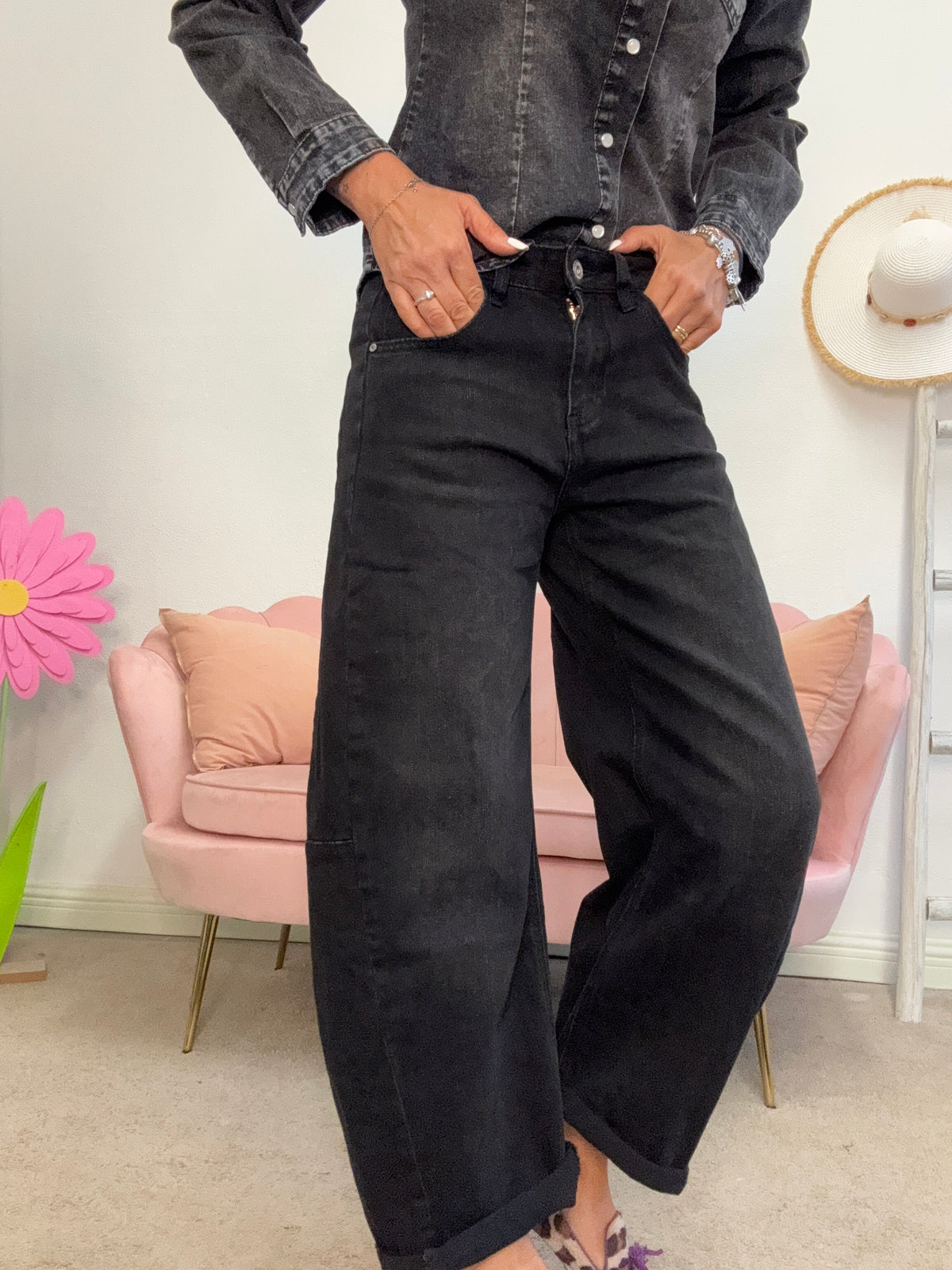 Il jeans balloon nero