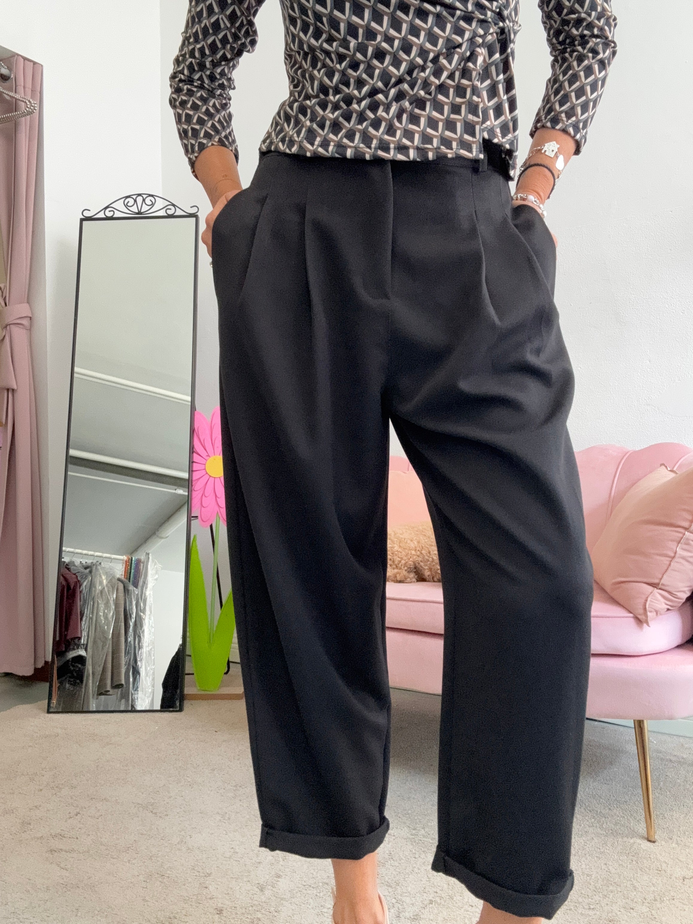 Il pantalone Aladin tinta unita