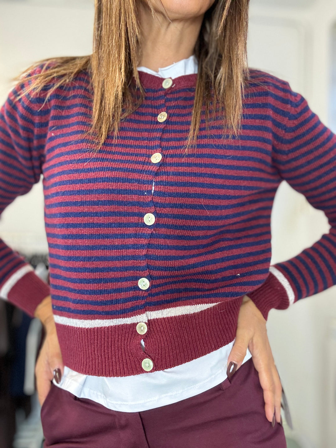 Cardigan Paolita con le righe