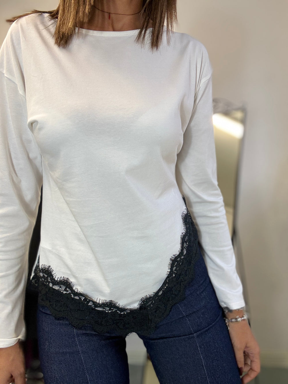 La t-shirt con il pizzo