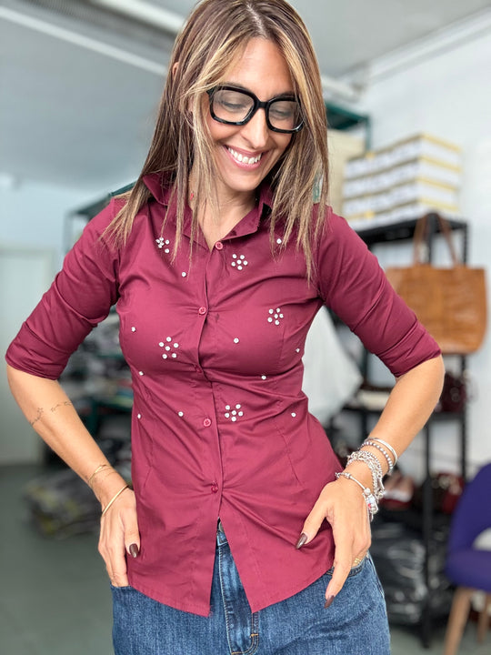 Camicia con gli strasse