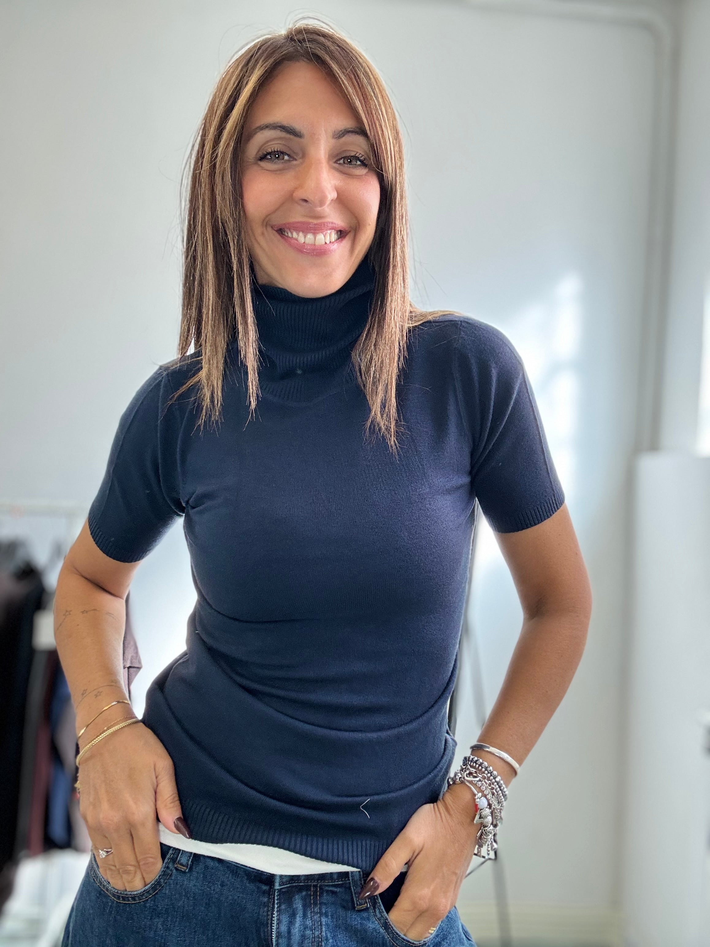 Dolcevita basico manica corta in tanti colori