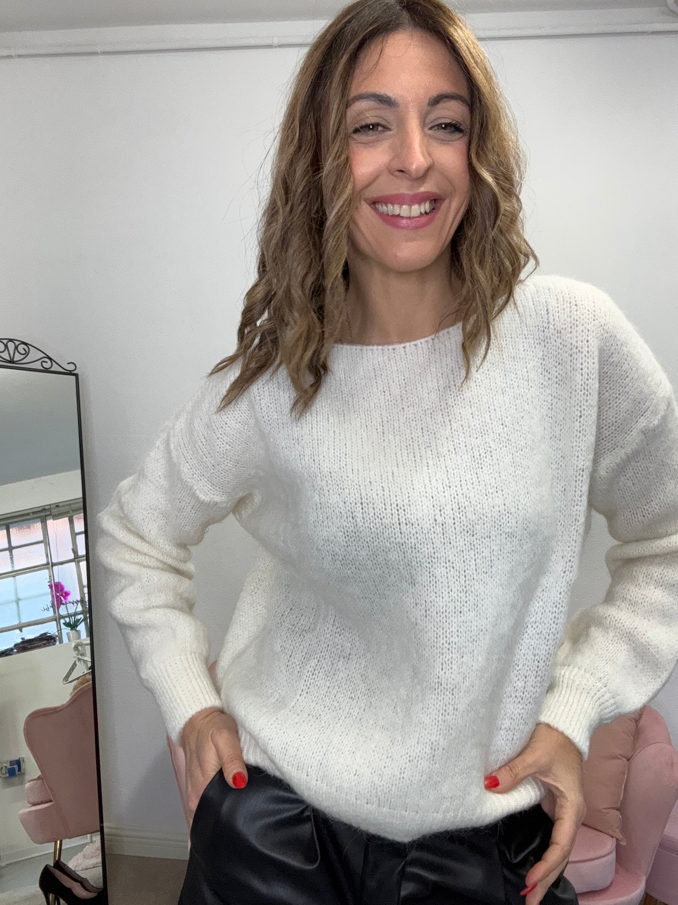 Il pull lana e mohair