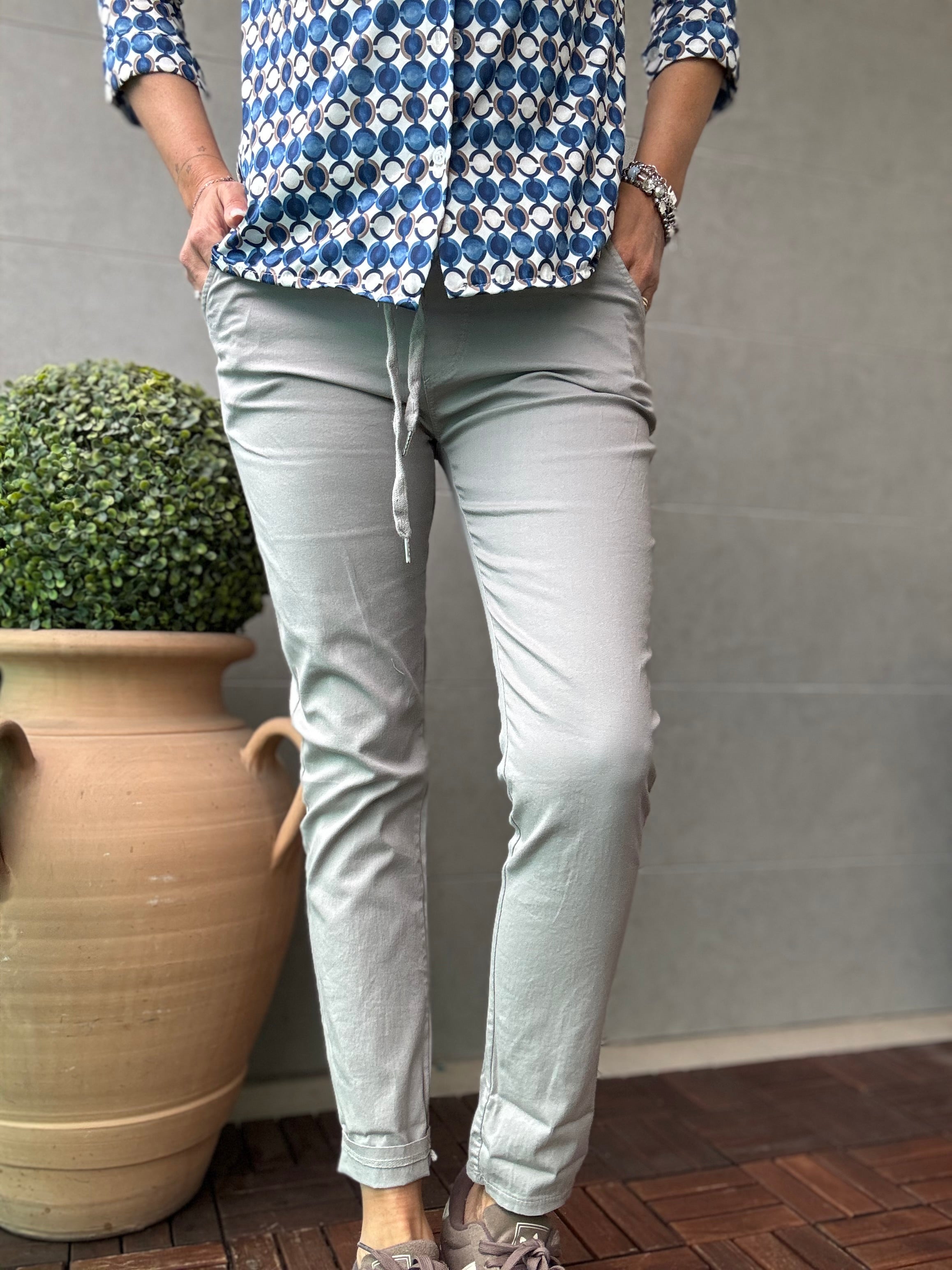 Pantalone di cotone caramella