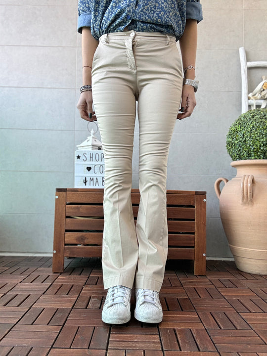 Pantalone chino in cotone ( blu e beige )