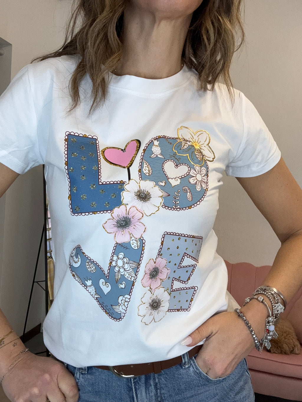 T-shirt Love cartoon
