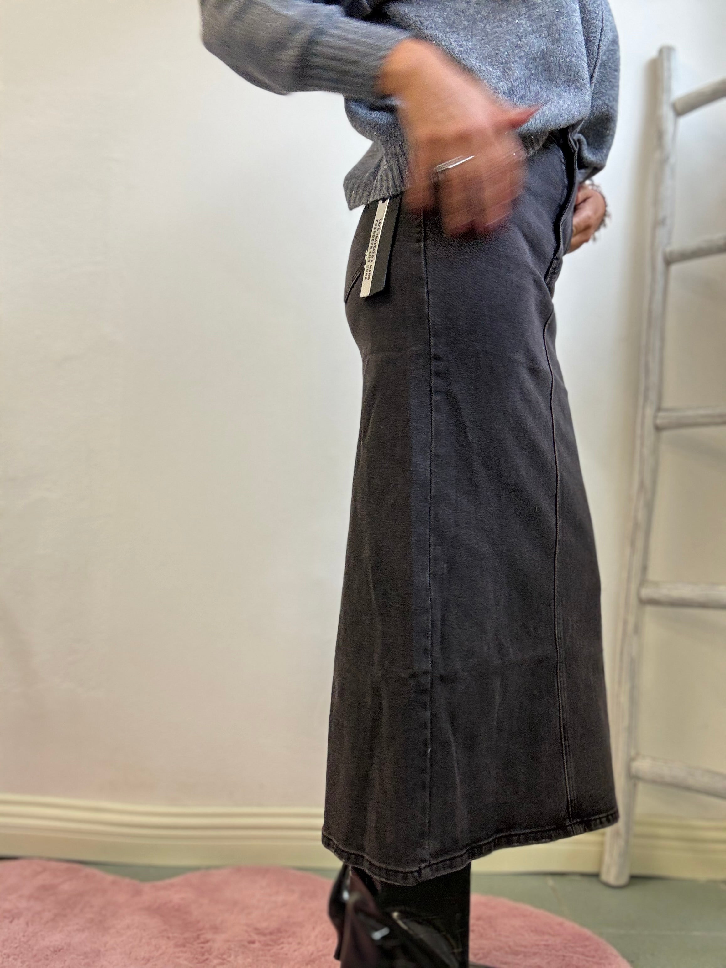 La gonna tubino Denim