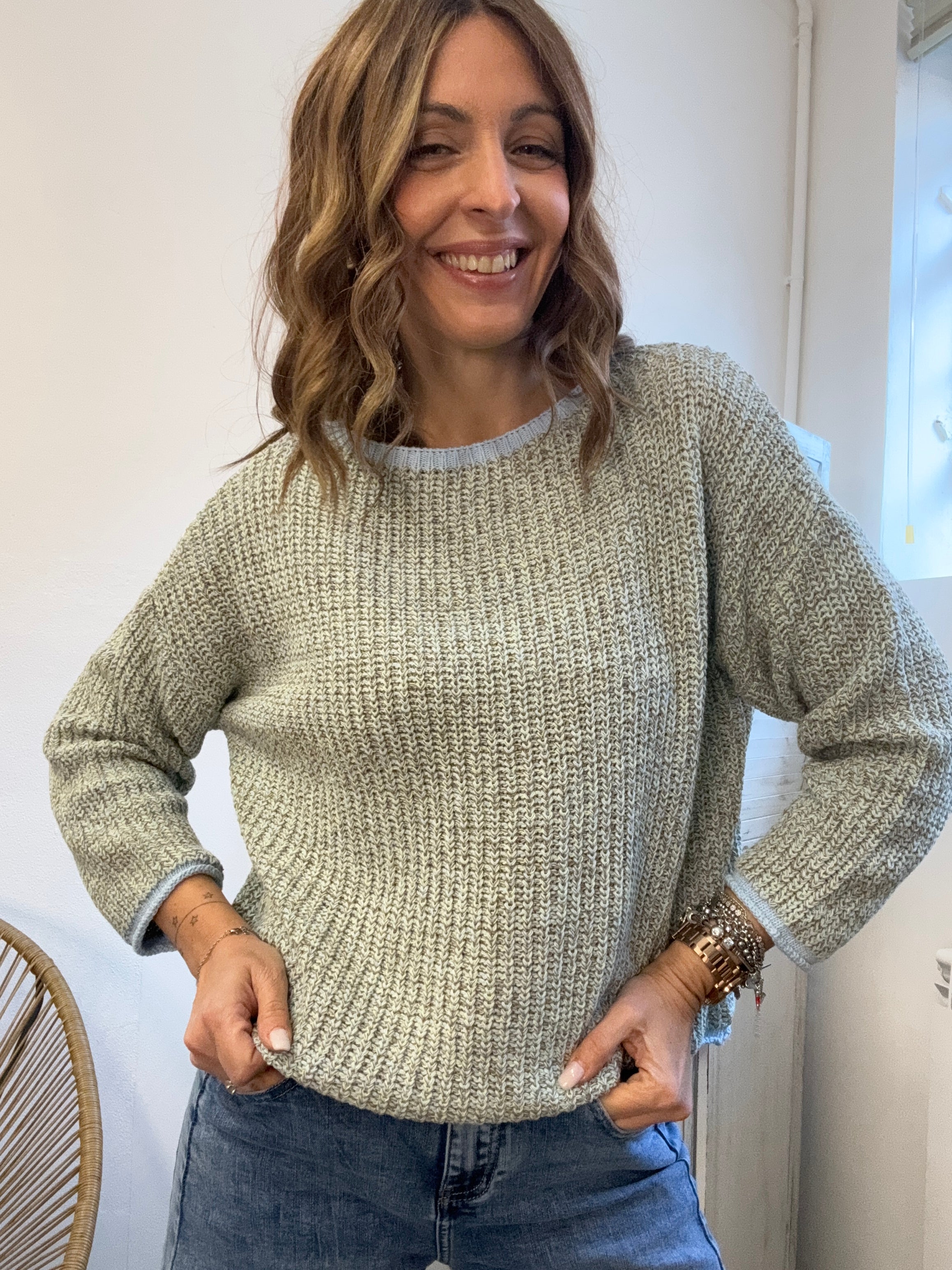 Il pull cotone mélange